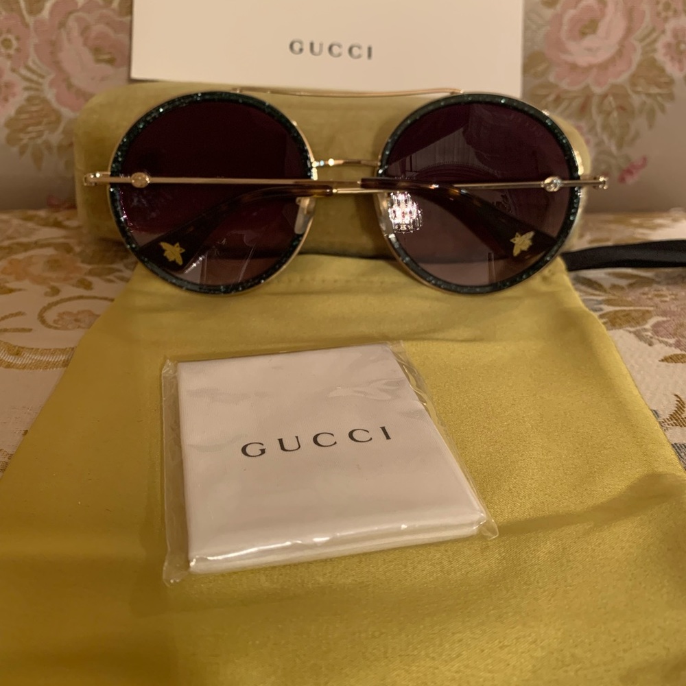 Authentic Gucci Monogram Gg Round Sunglasses Unis… - image 5